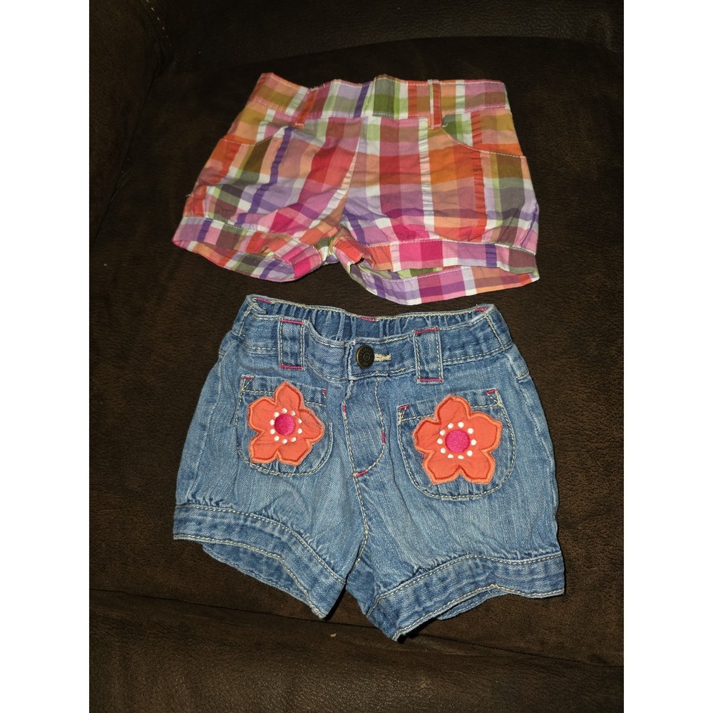 Gymboree surf adventure lot of 2 shorts size 18 24 months floral plaid